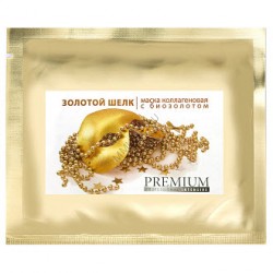 Маска коллагеновая Premium Intensive «Золотой шелк» с биозолотом (ГП050001) Маска коллагеновая Premium Intensive «Золотой шелк» с биозолотом (ГП050001)